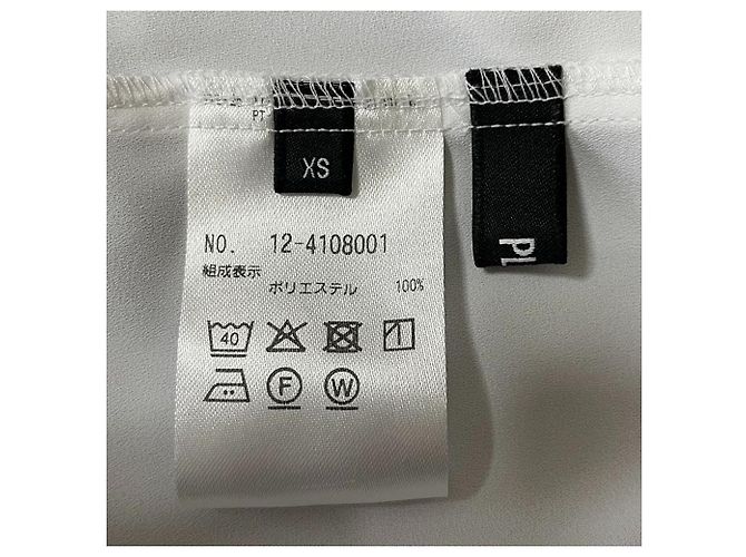 Autre Marque Blusa de georgette con botones de perla PLST Blanco - vista 5