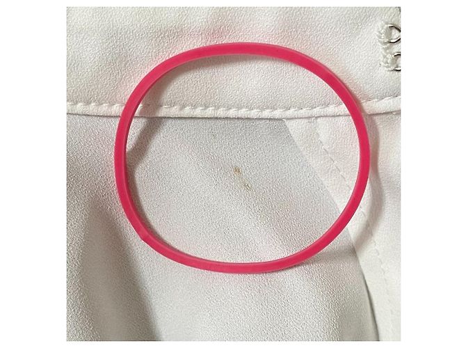 Autre Marque Blusa de georgette con botones de perla PLST Blanco - vista 8