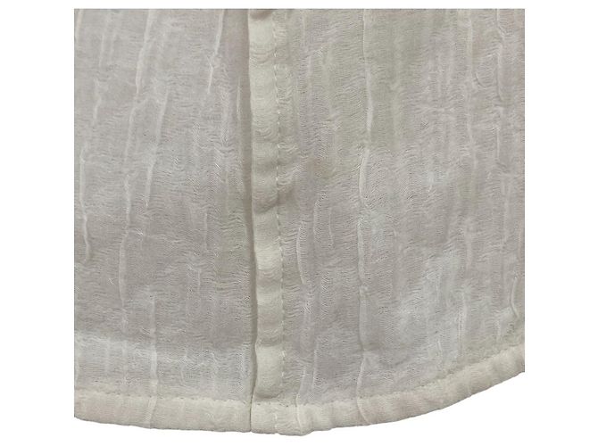 Autre Marque Blusa sin mangas de algodón, nylon y seda con cinta en la espalda BLAMINK Blanco - vista 10
