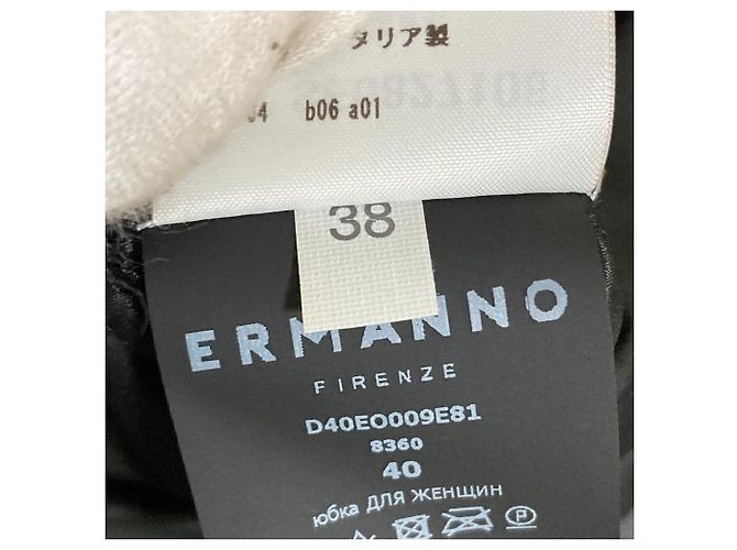 Autre Marque Falda larga plisada de encaje Ermanno Scervino Negro - vista 9