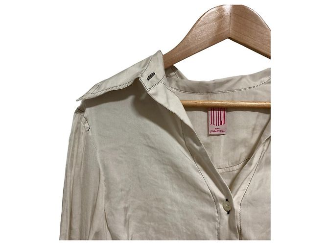 Autre Marque Camicia in satin Fetico Gatherer Beige - vista 2