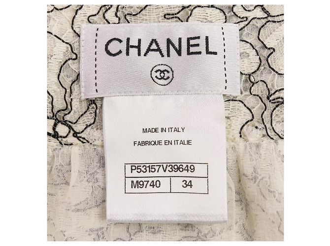 Timeless Chanel Camellia Spitzen-Set Weiß - Ansicht 16
