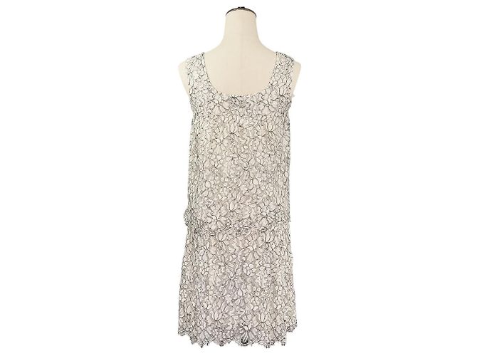 Timeless Chanel Camellia Spitzen-Set Weiß - Ansicht 3