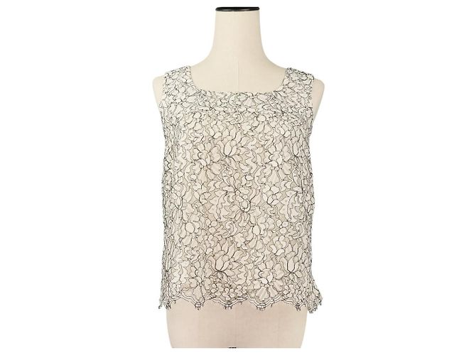 Timeless Chanel Camellia Spitzen-Set Weiß - Ansicht 4