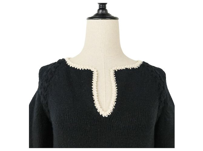 Timeless Chanel Fransen-Tweedkleid Schwarz - Ansicht 12