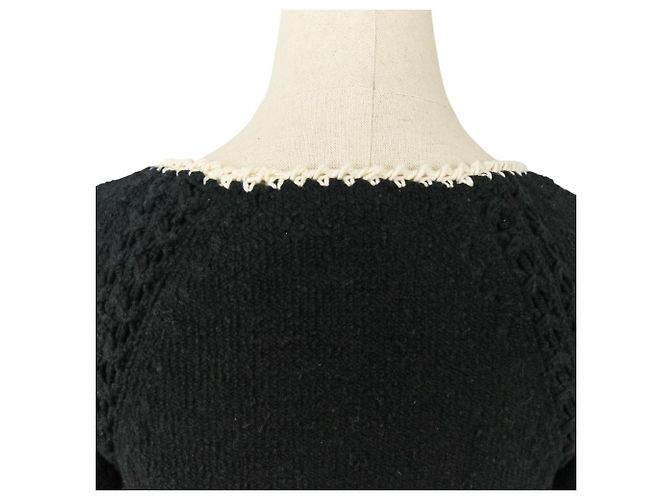 Timeless Chanel Fransen-Tweedkleid Schwarz - Ansicht 13