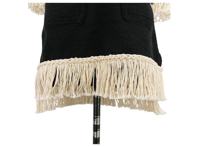 Timeless Chanel Fransen-Tweedkleid Schwarz - Ansicht 18