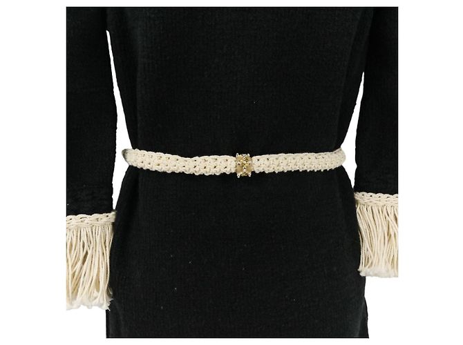 Timeless Chanel Fransen-Tweedkleid Schwarz - Ansicht 4