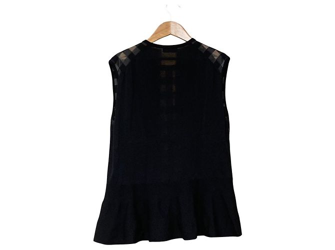 Autre Marque Drawer Karo-Stricktop Schwarz - Ansicht 3