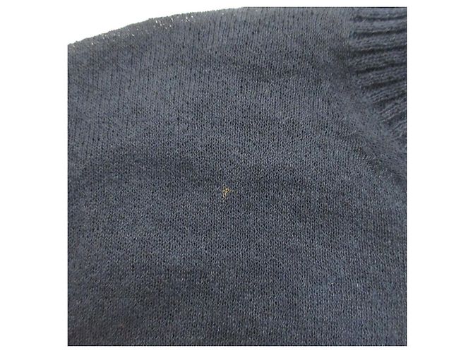 Autre Marque Top de Tricô de Linho e Nylon BLAMINK Azul Azul marinho - vista 10