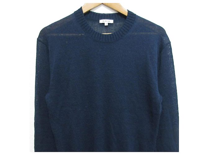 Autre Marque Top de Tricô de Linho e Nylon BLAMINK Azul Azul marinho - vista 3