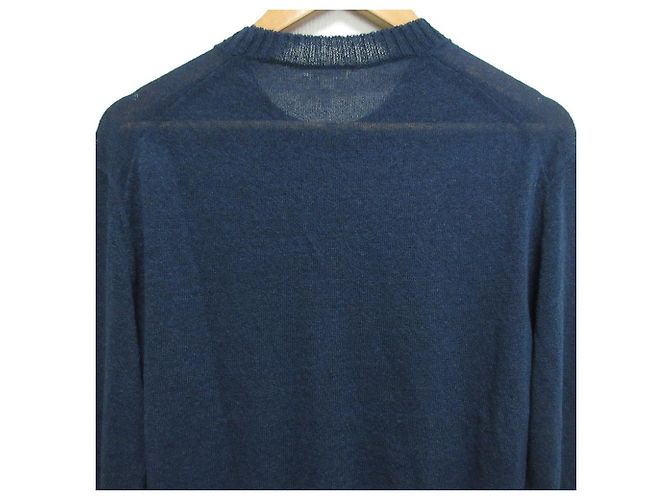 Autre Marque Top de Tricô de Linho e Nylon BLAMINK Azul Azul marinho - vista 4