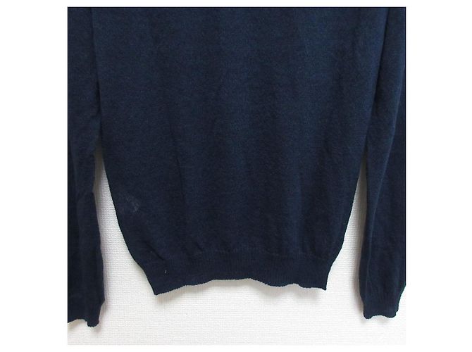Autre Marque Top de Tricô de Linho e Nylon BLAMINK Azul Azul marinho - vista 6