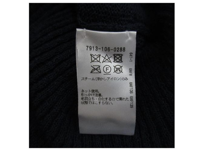 Autre Marque Top de Tricô de Linho e Nylon BLAMINK Azul Azul marinho - vista 8