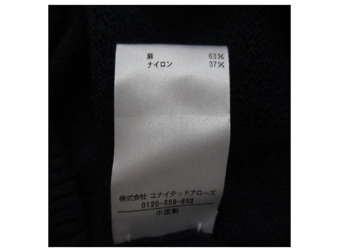 Autre Marque Top de Tricô de Linho e Nylon BLAMINK Azul Azul marinho - vista 9