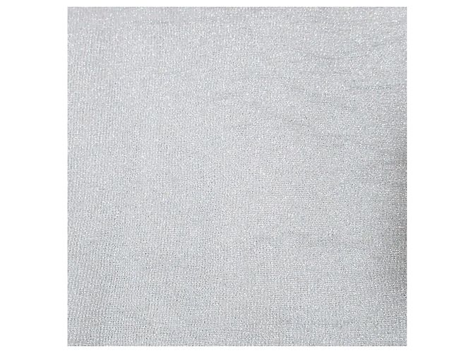 Autre Marque BLAMINK Lame 18G Langarm-Strickpullover mit Rippenmuster Silber - Ansicht 8