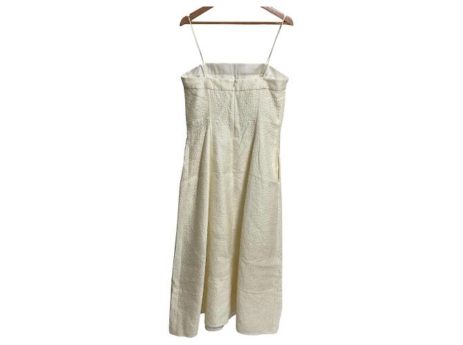 Autre Marque Vestido de Jacquard de Seda y Algodón BLAMINK Blanco - vista 2