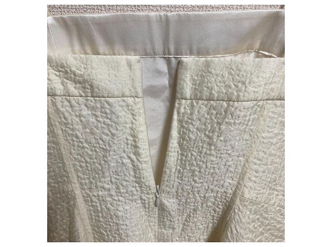 Autre Marque Vestido de Jacquard de Seda y Algodón BLAMINK Blanco - vista 4