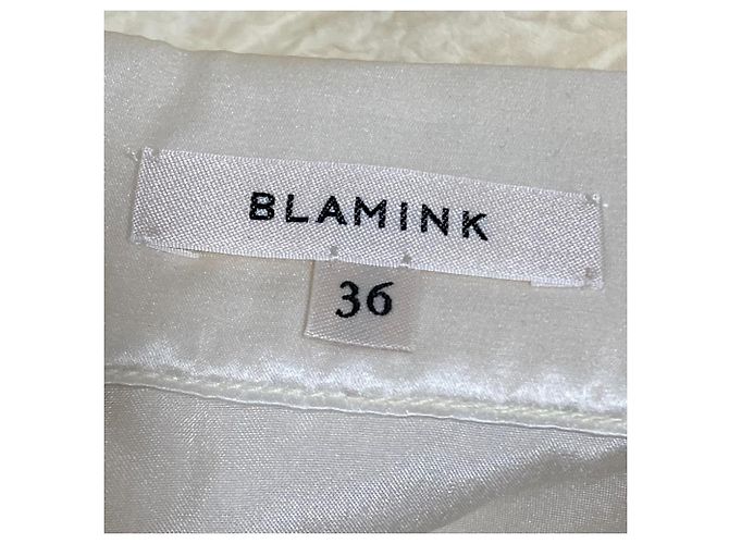 Autre Marque Vestido de Jacquard de Seda y Algodón BLAMINK Blanco - vista 6