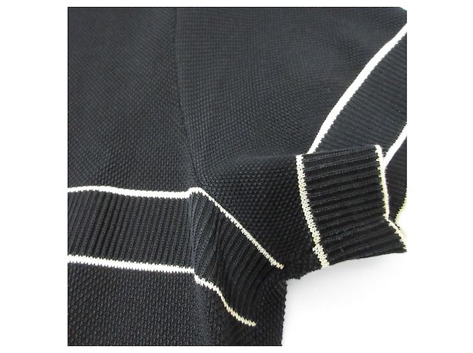 Timeless Chanel Coco Mark Piqué Kleid Schwarz - Ansicht 9