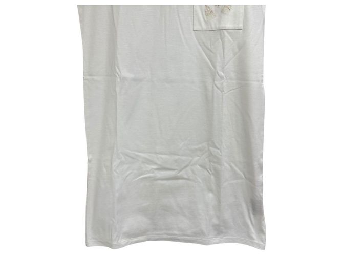 Vestido de algodón bordado Hermès Blanco - vista 4