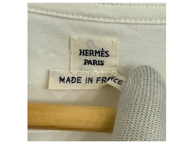 Vestido de algodón bordado Hermès Blanco - vista 6