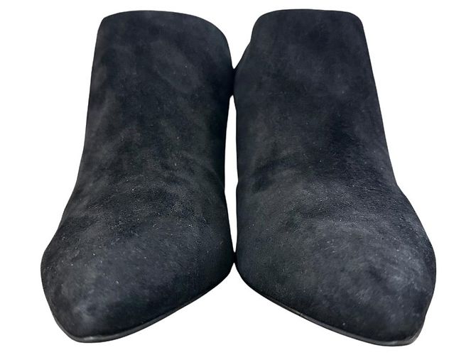 Mule in suede con punta affusolata e logo RV Roger Vivier Nero - vista 2