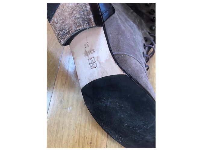 Botas western Carolina Herrera Beige - vista 3