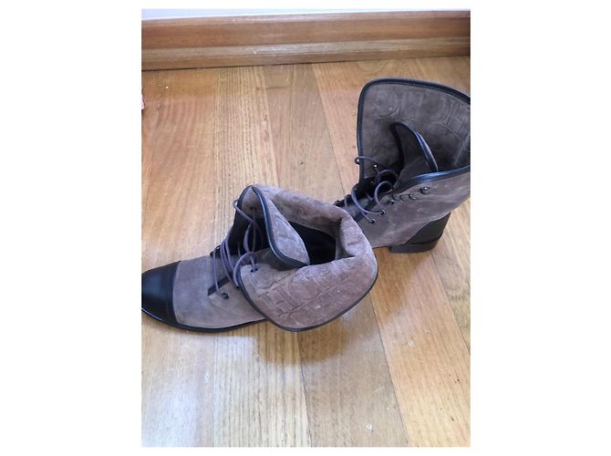 Botas western Carolina Herrera Beige - vista 6