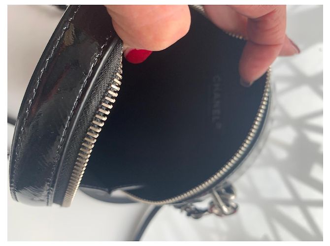 Clutch Chanel in pelliccia nera Nero - vista 3