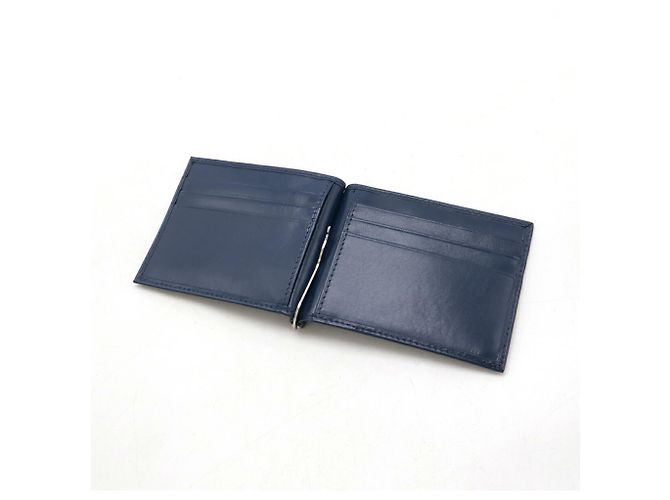 Autre Marque Carteira bi-fold de couro azul Chopard - vista 6
