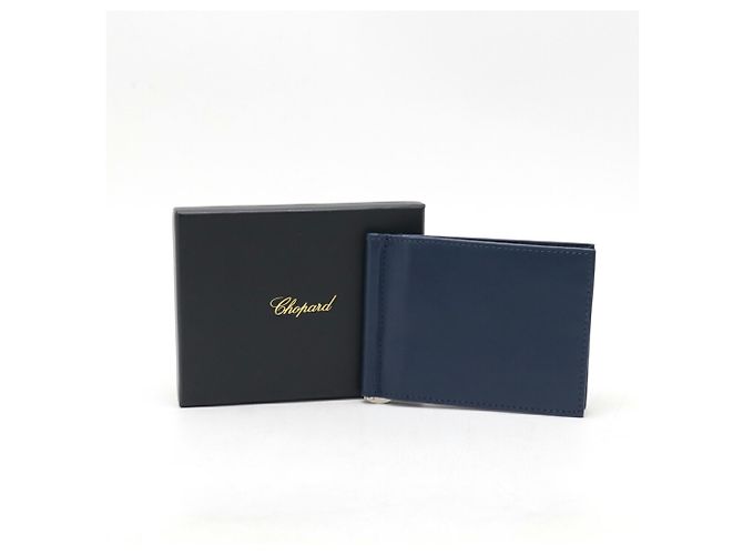 Autre Marque Carteira bi-fold de couro azul Chopard - vista 9