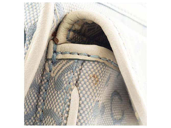Céline Borsa a Spalla Celine C Macadam Bianco Blu - vista 12