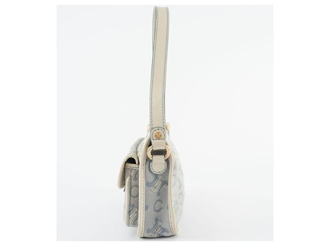 Céline Borsa a Spalla Celine C Macadam Bianco Blu - vista 13