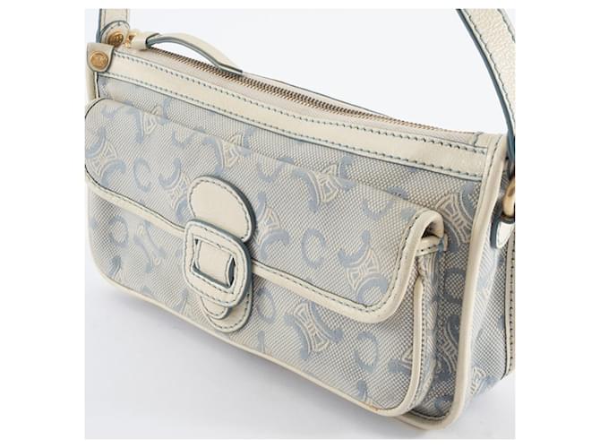 Céline Borsa a Spalla Celine C Macadam Bianco Blu - vista 19