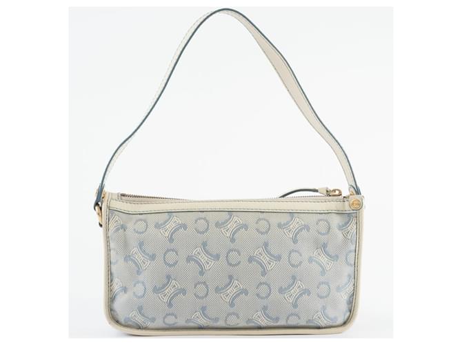 Céline Borsa a Spalla Celine C Macadam Bianco Blu - vista 3