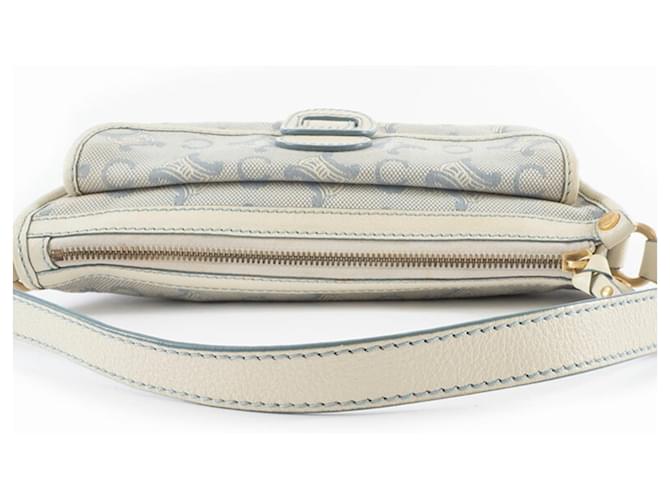 Céline Borsa a Spalla Celine C Macadam Bianco Blu - vista 5