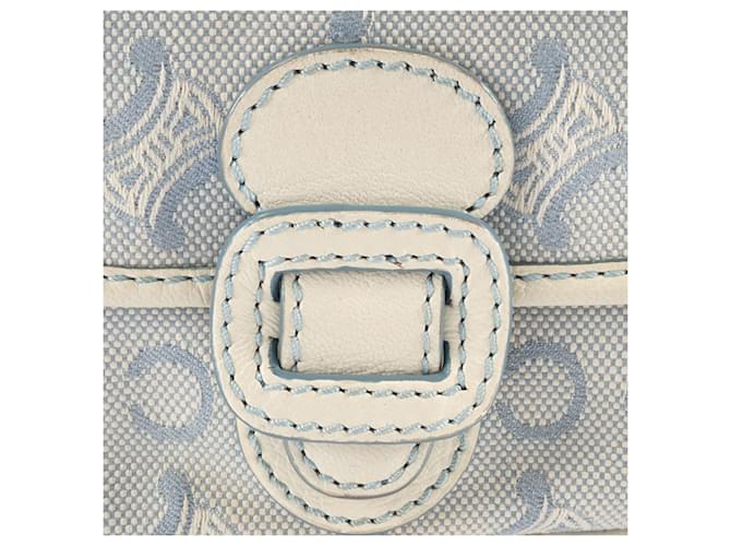 Céline Borsa a Spalla Celine C Macadam Bianco Blu - vista 6
