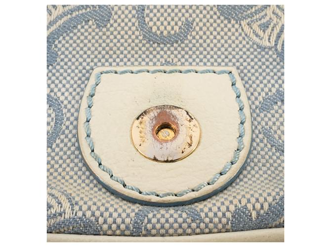 Céline Borsa a Spalla Celine C Macadam Bianco Blu - vista 7