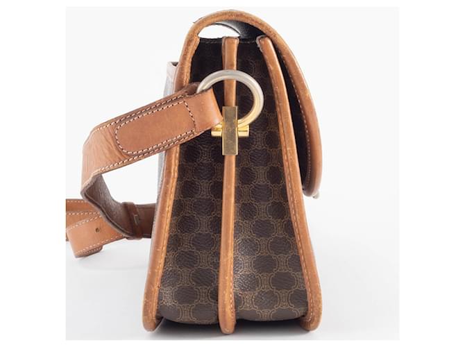 Céline Borsa a Spalla Celine Macadam Flap Marrone - vista 11