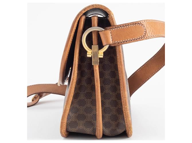 Céline Borsa a Spalla Celine Macadam Flap Marrone - vista 12