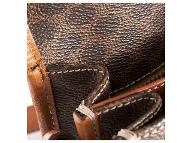Céline Borsa a Spalla Celine Macadam Flap Marrone - vista 15
