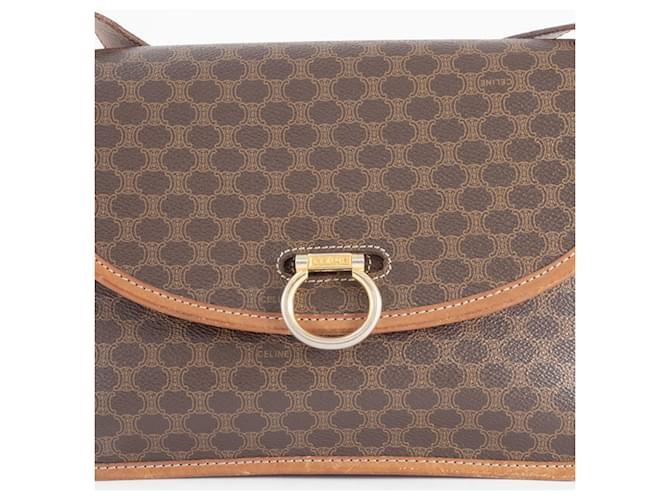 Céline Borsa a Spalla Celine Macadam Flap Marrone - vista 19
