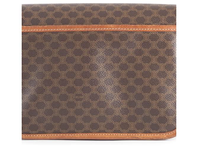 Céline Borsa a Spalla Celine Macadam Flap Marrone - vista 3