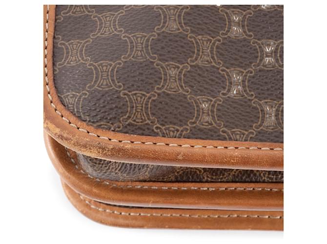 Céline Borsa a Spalla Celine Macadam Flap Marrone - vista 4