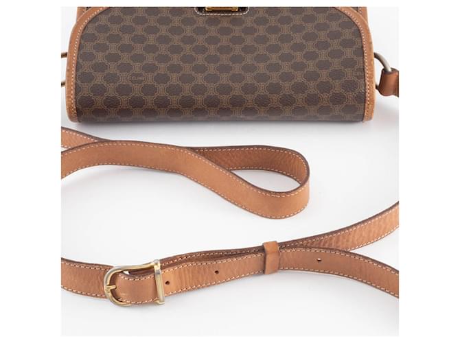 Céline Borsa a Spalla Celine Macadam Flap Marrone - vista 5