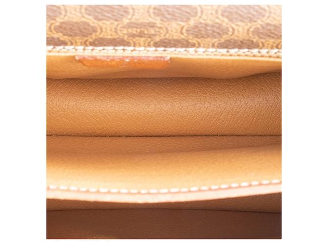Céline Borsa a Spalla Celine Macadam Flap Marrone - vista 9