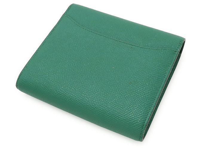 Billetera bi-fold compacta Constance de Hermès Verde - vista 3