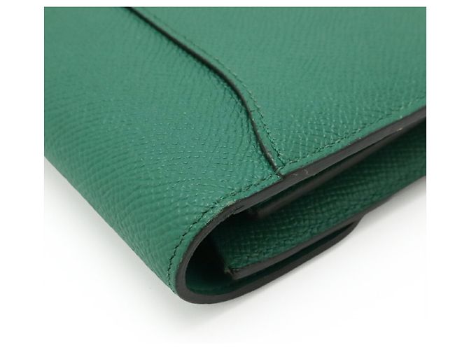Billetera bi-fold compacta Constance de Hermès Verde - vista 4
