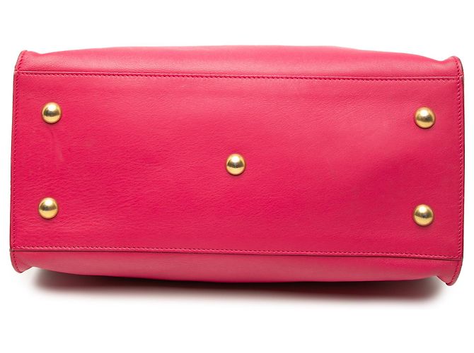 Borsa cabas Chyc piccola in pelle di vitello rosa Saint Laurent - vista 3